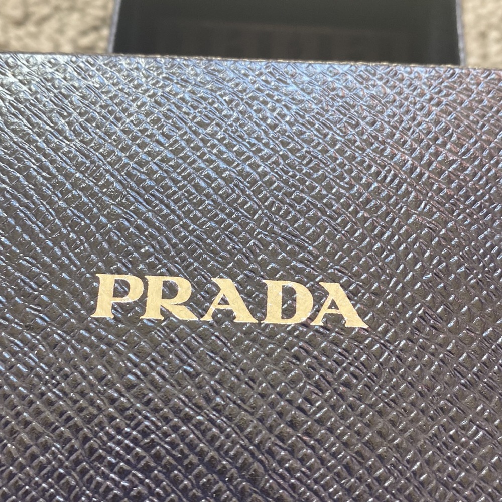 Prada Textured Rectangular Gift Box Dark Blue/Bla… - image 2